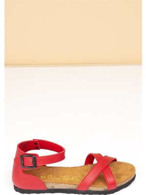 Pierre Cardin Kadın Günlük Sandalet-Kırmızı