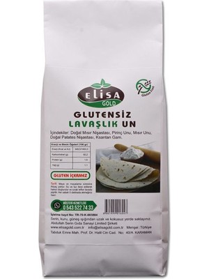 Elisa Gold Glutensiz Lavaşlık Un 1 kg