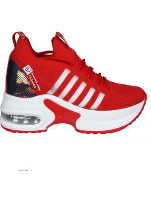 Guja 20Y308-7 Dolgu Topuk Kırmızı Kadın Sneakers