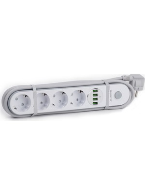 Sword 4 Prizli + 4 USB Girişli Uzatma Kablosu 2 M