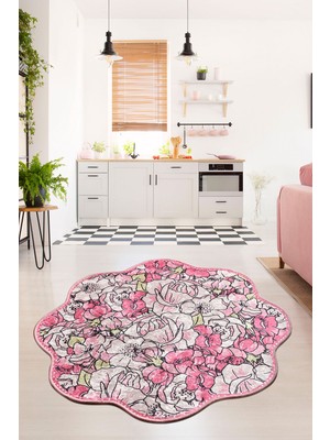 Chilai Home Rosa Pink Shape Djt 100 cm Dekoratıf Halı