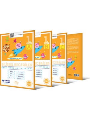 Curious & Genius 9-12 Yaş Dikkat ve Zeka Geliştirme Ciltli Kitap Seti A-B-C, Görsel Destekli, 240 Sayfa Türkçe