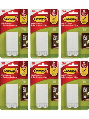 3M Command 17206 Büyük Boy Cırt Cırt Bant 6'lı