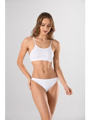 Miss Fit Çapraz Askılı 1505 Sıfır Kol Örme Seamless Dikişsiz Basic Kadın Büstiyer