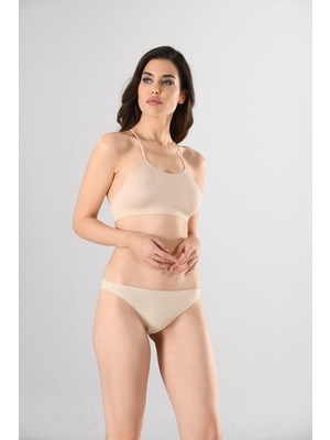 Miss Fit Çapraz Askılı 1505 Sıfır Kol Örme Seamless Dikişsiz Basic Kadın Büstiyer