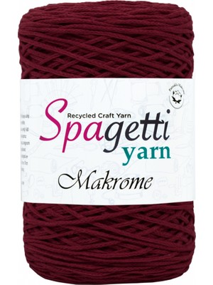 Spagettiyarn Bordo Pamuk Makrome İp