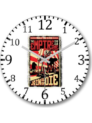 Baskı Dükkanı Star Wars Junte Se Nos Ou Morra Duvar Saati Bombeli Gercek Cam
