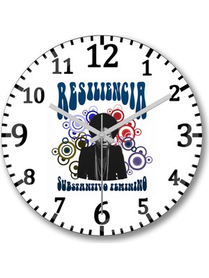 Baskı Dükkanı Resiliencia  Nina Simone Duvar Saati Bombeli Gercek Cam