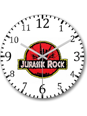 Baskı Dükkanı O Bom E Velho Rock And Roll Duvar Saati Bombeli Gercek Cam