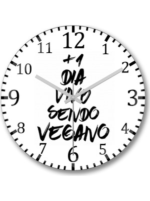 Baskı Dükkanı Mais um Dia Vivo Duvar Saati Bombeli Gercek Cam