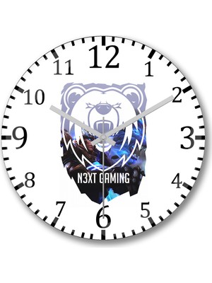 Baskı Dükkanı Garen Deus Rei Duvar Saati Bombeli Gercek Cam