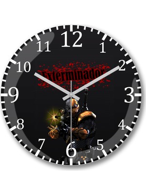 Baskı Dükkanı Exterminador Duvar Saati Bombeli Gercek Cam