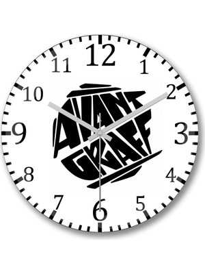 Baskı Dükkanı Farda Duvar Saati Bombeli Gercek Cam