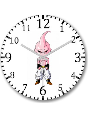 Baskı Dükkanı Majin Buu Duvar Saati Bombeli Gercek Cam