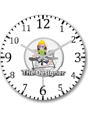 Baskı Dükkanı O Designer Duvar Saati Bombeli Gercek Cam