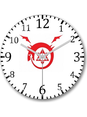 Baskı Dükkanı Ouro Boros Duvar Saati Bombeli Gercek Cam