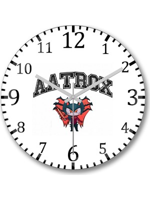 Baskı Dükkanı Aatrox Premmium Duvar Saati Bombeli Gercek Cam