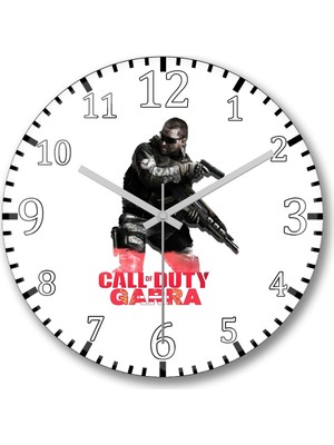 Baskı Dükkanı Call Of Duty Garra Duvar Saati Bombeli Gercek Cam