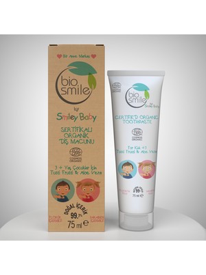 Biosmile Organik Sertifikalı Diş Macunu Tutti Frutti-Aloe Vera 75 ml