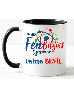 Nil Hediye Fen Bilgisi Öğretmeni Kupa Bardak Siyah