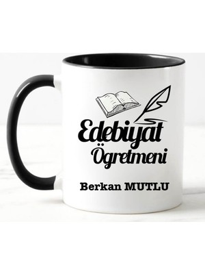 Nil Hediye Edebiyat Öğretmeni Kupa Bardağı Siyah
