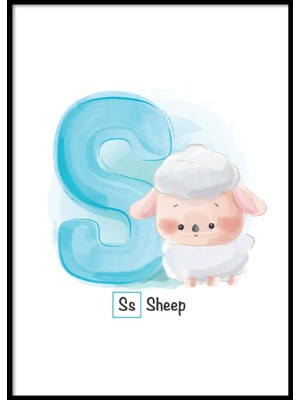 Beril Yamaç Design Studio Alfabe S Harfli Bebek Odası Poster
