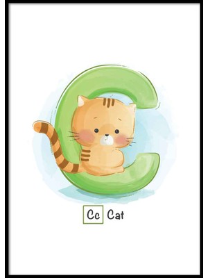 Beril Yamaç Design Studio Alfabe C Harfli Bebek Odası Poster