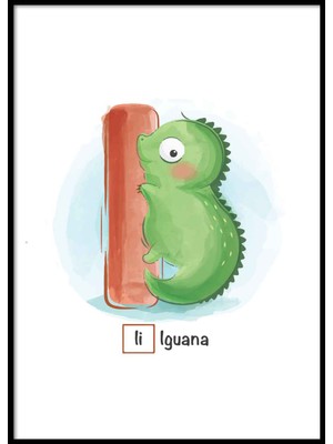 Beril Yamaç Design Studio Alfabe I Harfli Bebek Odası Poster