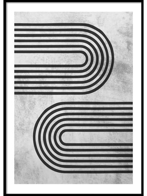 Beril Yamaç Design Studio Yüzyıl Ortası Soyut Geometrik Poster