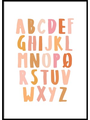 Beril Yamaç Design Studio Alfabe Harfli Çocuk Odası Poster