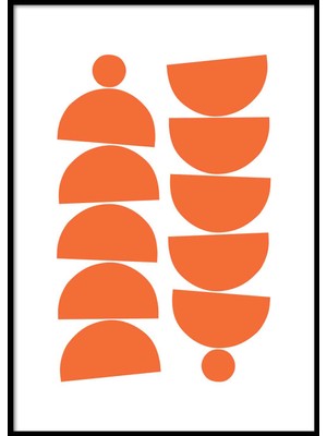 Beril Yamaç Design Studio Soyut Yarım Daireler Geometrik Poster