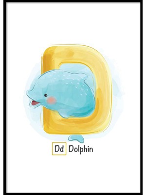 Beril Yamaç Design Studio Alfabe D Harfli Bebek Odası Poster