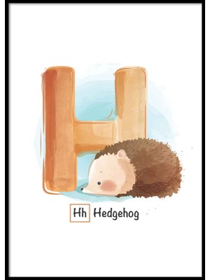Beril Yamaç Design Studio Alfabe H Harfli Bebek Odası Poster