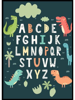 Beril Yamaç Design Studio Alfabe Harfli Öğretici Çocuk Odası Poster