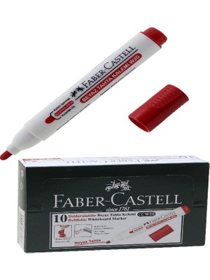 Faber-Castell Beyaz Tahta Kalemi Kırmızı 10'lu