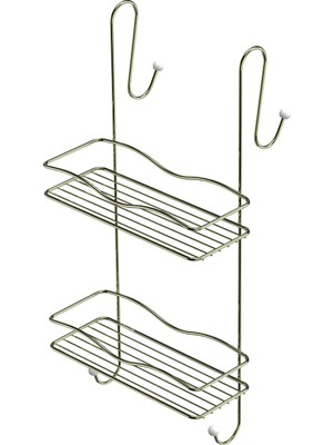 Tekno-tel İKİ KATLI DUŞAKABİN BANYO RAFI ALTIN SARI BK062