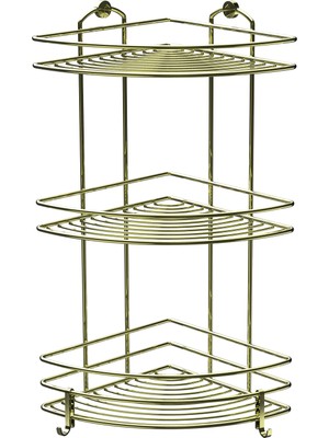 Tekno-tel 3 KATLI KANCALI BANYO KÖŞE RAFI ALTIN SARI BK023H