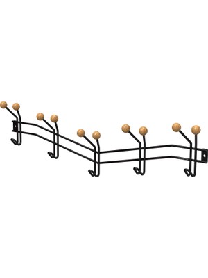 Tekno-tel AHŞAP BONCUKLU 15'Lİ DUVAR ASKISI MAT SİYAH MG085