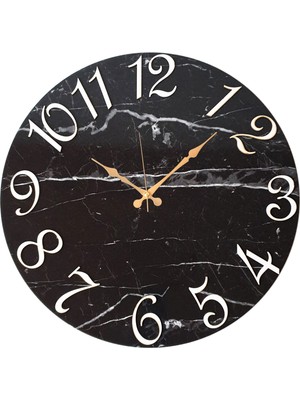 Markakanvas Mermer Desenli Duvar Saati