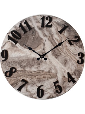 Markakanvas Mermer Desenli Duvar Saati