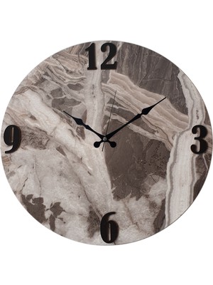 Markakanvas Mermer Desenli Duvar Saati
