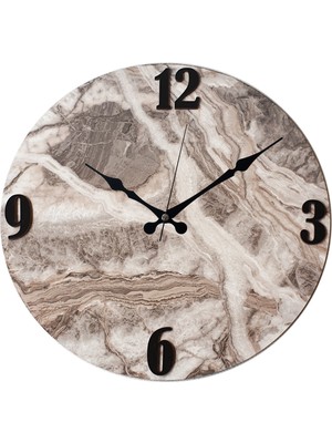 Markakanvas Mermer Desenli Duvar Saati
