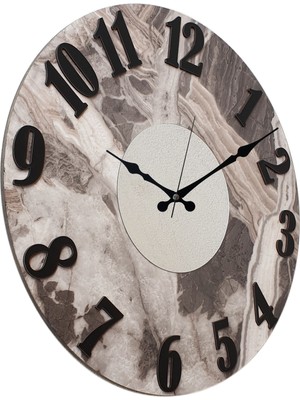 Markakanvas Mermer Desenli Aynalı Duvar Saati