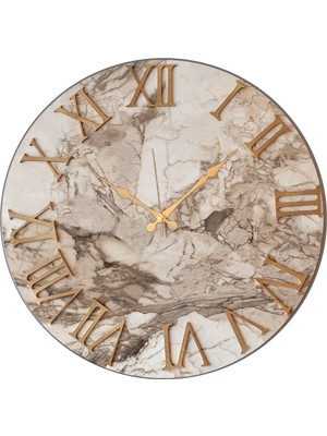 Markakanvas Mermer Desenli Duvar Saati