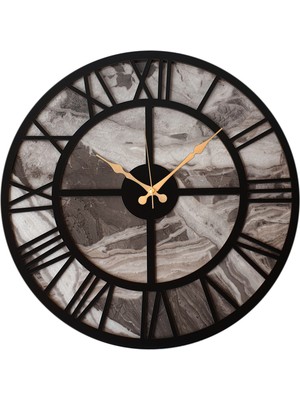 Markakanvas Mermer Desenli Duvar Saati