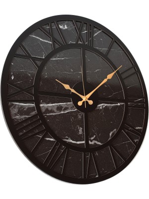 Markakanvas Mermer Desenli Duvar Saati