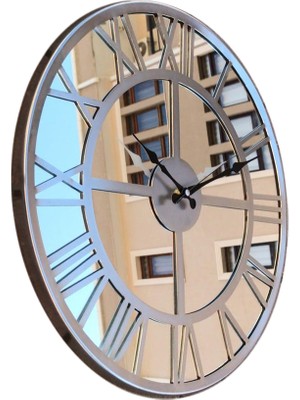 Markakanvas Aynalı Metal Duvar Saati  MKS983AYNA