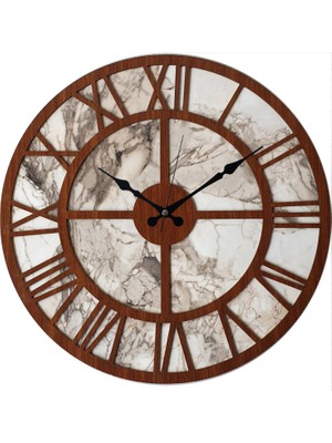 Markakanvas Mermer Desenli Duvar Saati