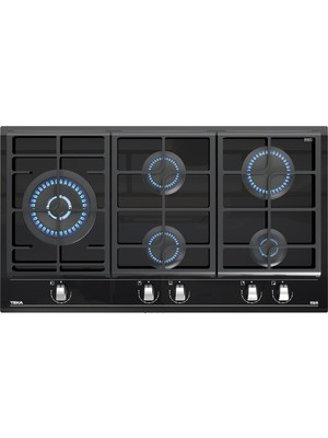 Teka GZC 95320 XBN Ankastre ExactFlame Teknolojili Kristal Wok Gözlü Cam Gazlı Ocak Döküm Izgara Siyah 90 cm 112570066