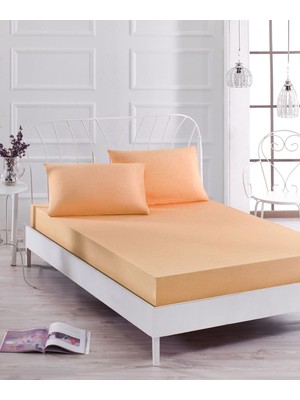 Şanlı Battal Boy Penye Lastikli Çarşaf 180 x 200 Cm Yavruağzı